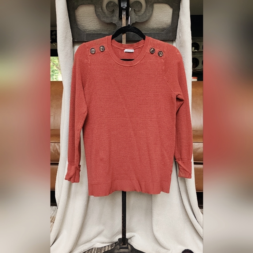 Staccato rust thermal long sleeve with button details L